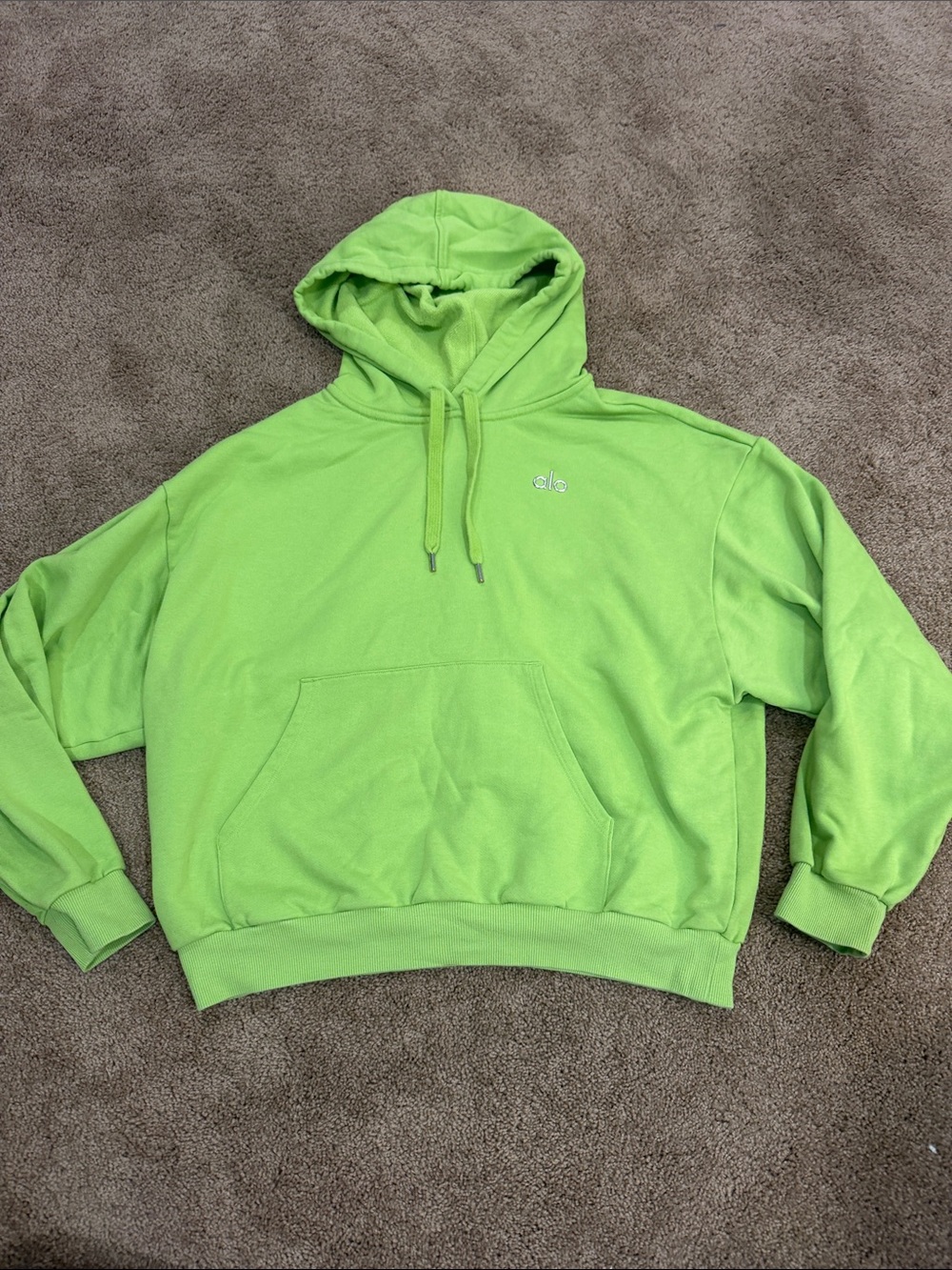 ALO Yoga Lime Green Pullover Hoodie